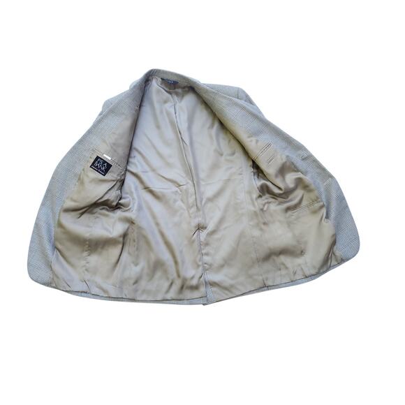 JoS. A. Bank Signature Collection Silk Wool Houndstooth Sport Coat Blazer 40R - Picture 15 of 16